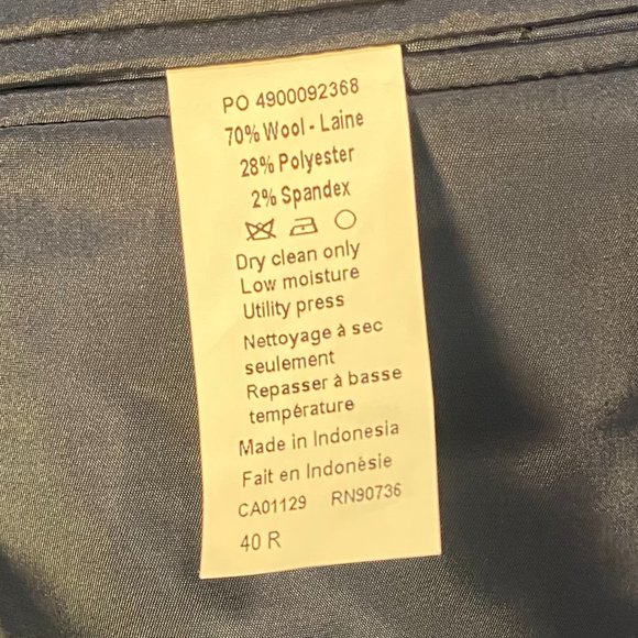 Calvin Klein Malbin 2 Button Slim Fit Suit Jacket Size 40 R NEW WITH TAGS - Picture 5 of 6